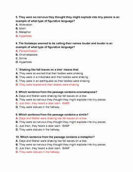 Figurative Language Review Worksheet Awesome Figurative Language Quiz Matching Multiple Choice