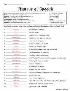 Figurative Language Review Worksheet Fresh Image Result for Literary Devices Worksheet 10th Grade
