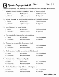Figurative Language Review Worksheet Inspirational 42 Best Alliteration Images