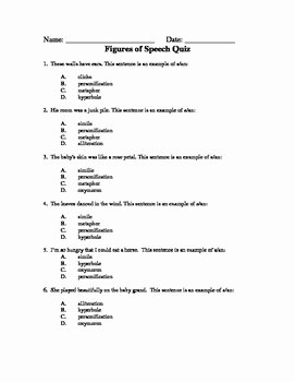 Figures Of Speech Worksheet Lovely Figures Of Speech Quiz by Family 2 Family Learning