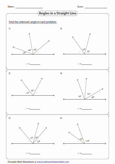 Find the Missing Angle Worksheet Awesome Pairs Of Angles Worksheets