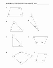 Find the Missing Angle Worksheet Fresh Finding Missing Angles Of Triangles and Quadrilaterals