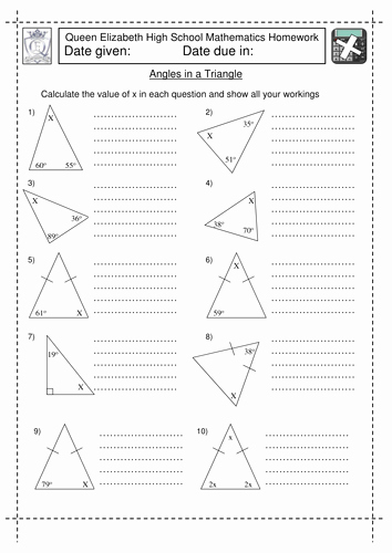 Find the Missing Angle Worksheet New Triangle Finding Missingangles by Jlcaseyuk