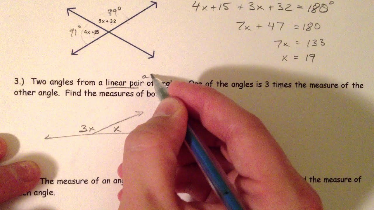 50 Finding Angle Measures Worksheet