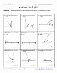 Finding Angle Measures Worksheet Elegant Mon Core Worksheet 4 Md 7