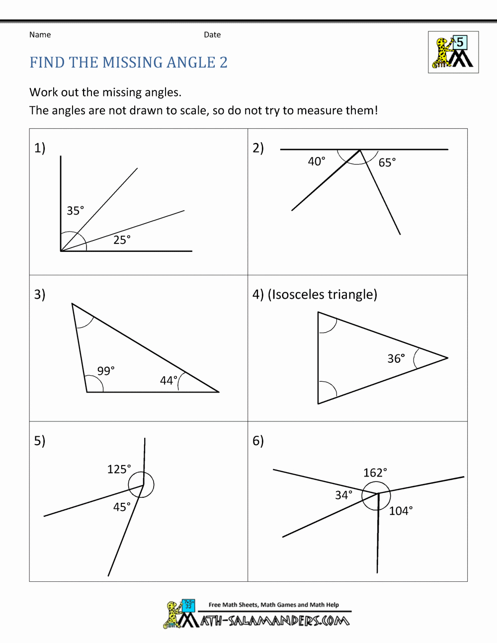Finding Missing Angles Worksheet Beautiful 5th Grade Geometry