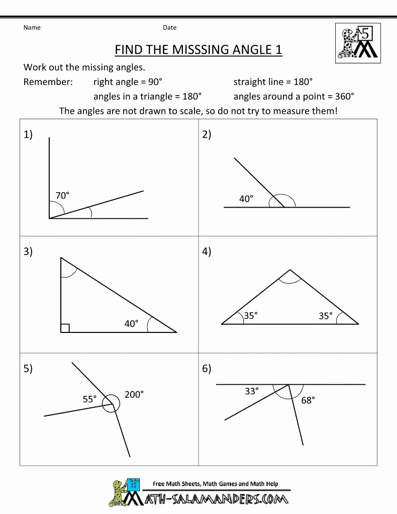 angles relationship worksheet