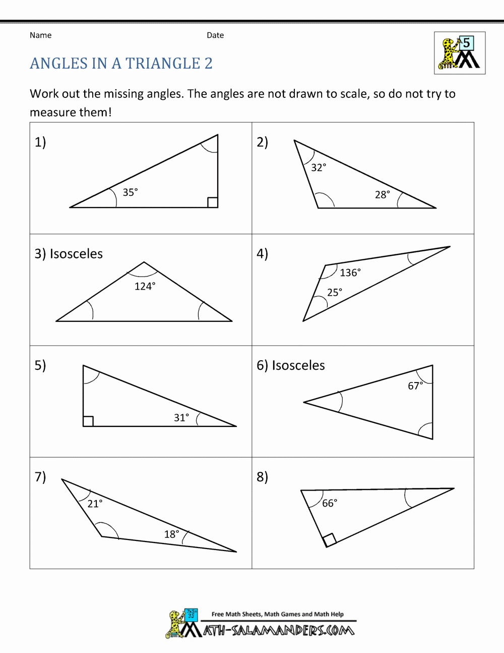 Finding Missing Angles Worksheet Luxury 5th Grade Geometry