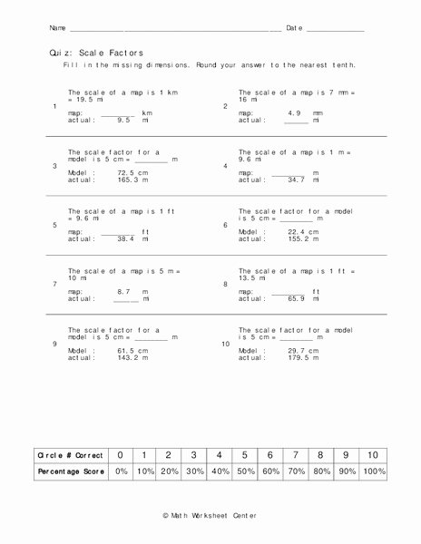 Finding The Scale Factor Worksheet