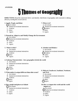 Five themes Of Geography Worksheet Beautiful 5 themes Of Geography by the Creative Cabinet