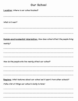 Five themes Of Geography Worksheet Unique the 5 themes Of Geography Worksheet by Shana Keane