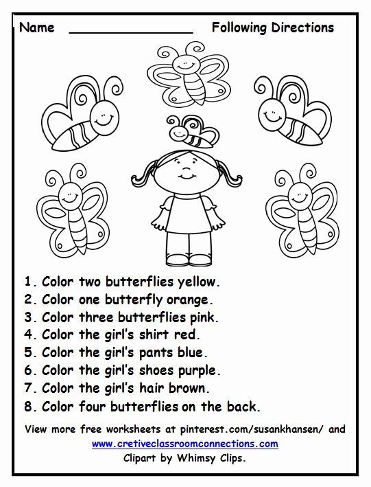 Following Directions Worksheet Kindergarten Fresh Best 25 Following Directions Activities Ideas On