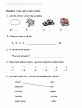 Following Directions Worksheet Middle School New Following Directions – Worksheets Activities Goals and