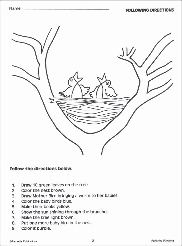 Following Directions Worksheet Trick Best Of Following Directions Critical Thinkng Skills Remedia