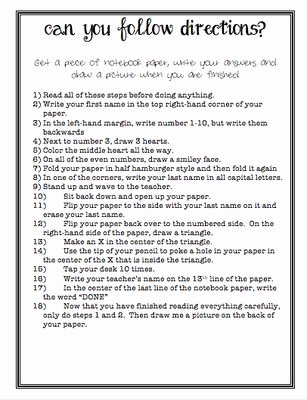 Following Directions Worksheet Trick Best Of Following Directions Worksheet Trick High School