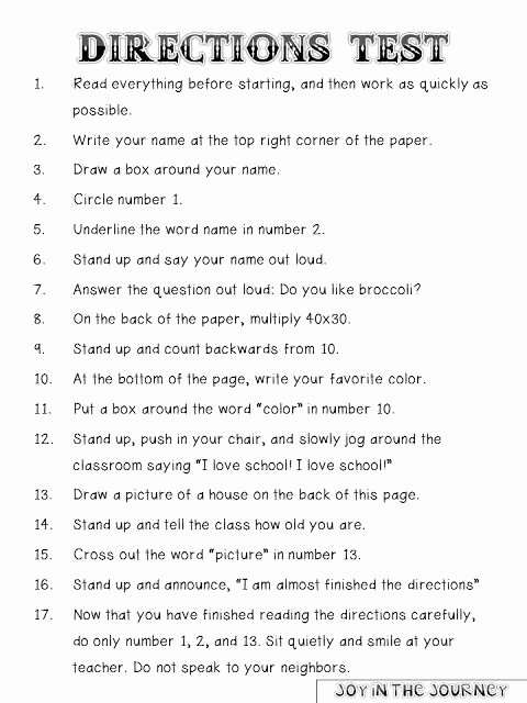 Following Directions Worksheet Trick Unique Best 25 Following Directions Activities Ideas On Pinterest