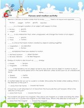 Force and Motion Worksheet Answers Unique 4th Grade Science Worksheets Pdf Printable