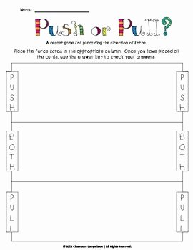 Forces and Motion Worksheet Awesome force and Motion Pack Work by Classroom Pulsion