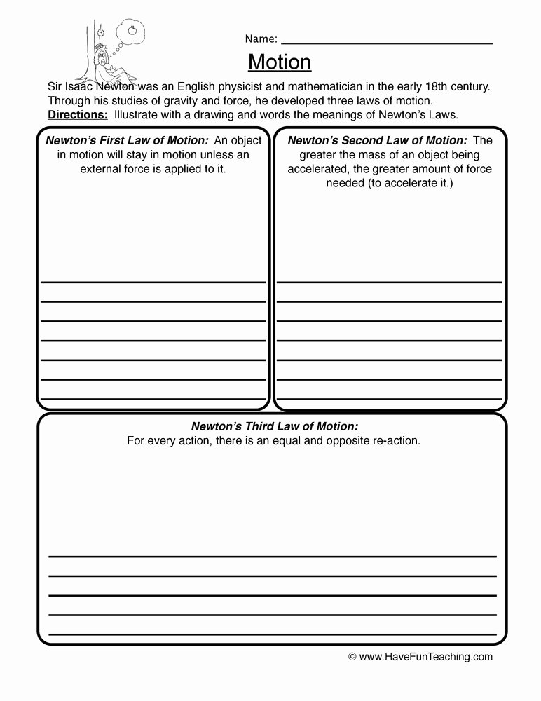 Forces and Motion Worksheet Best Of force and Motion Worksheets