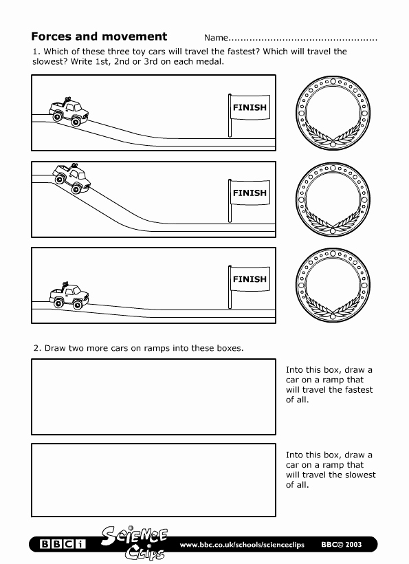 Forces and Motion Worksheet Lovely Bbc Schools Science Clips forces and Movement