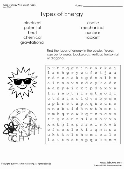 Forms Of Energy Worksheet Answers Inspirational 14 Best Of Different Types Energy Worksheets