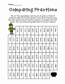 Fractions Greater Than 1 Worksheet Fresh the Leprechaun Fraction Activities and Paring