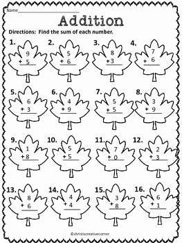 Free Fall Problems Worksheet Beautiful This Fall Addition Worksheet is Fun for Students to Use