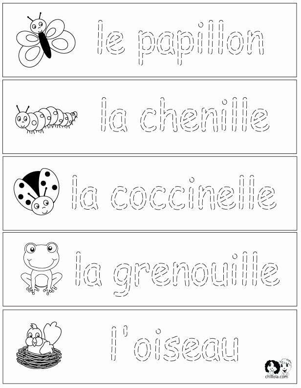 French Worksheet for Kids Beautiful Spring Printouts French French for Kids