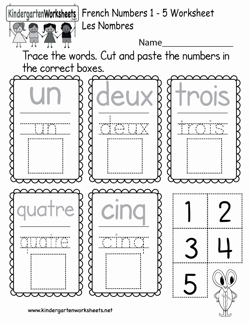 French Worksheet for Kids Best Of French Numbers Worksheet Free Kindergarten Learning