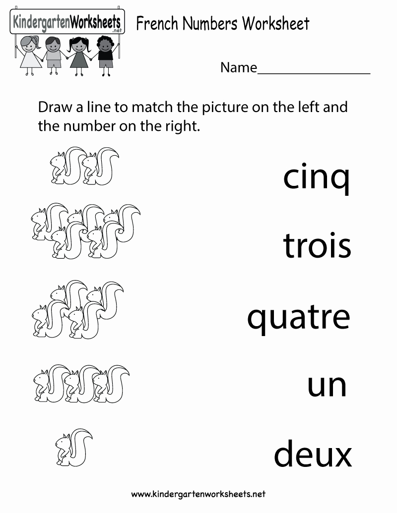 French Worksheet for Kids Best Of Kindergarten French Numbers Worksheet Printable