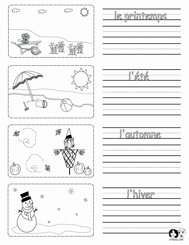 French Worksheet for Kids Best Of Spring Printouts French French for Kids