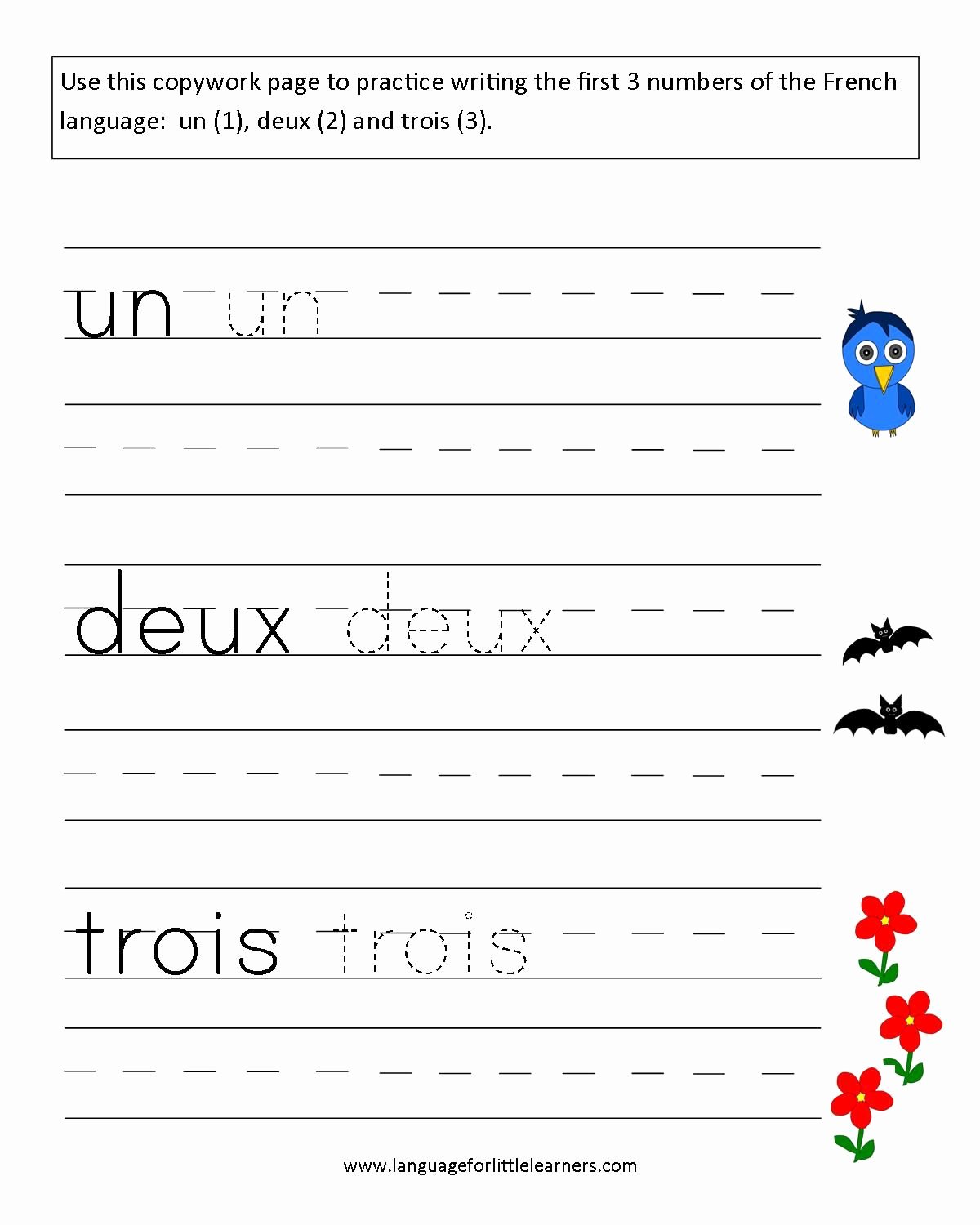 French Worksheet for Kids Lovely French Worksheets Numbers French Learning