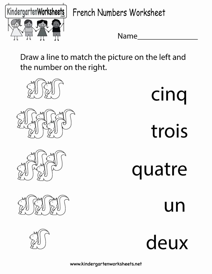 French Worksheet for Kids Unique Kindergarten French Numbers Worksheet Printable