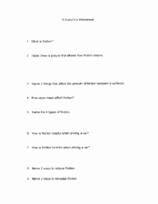 Friction and Gravity Worksheet Answers Best Of 5 3 and 5 4 Worksheet Friction and Gravity 9th Higher
