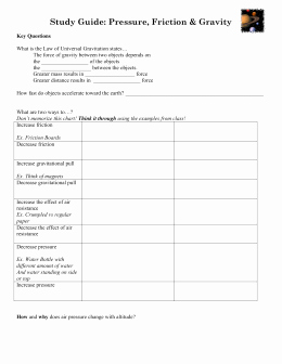 Friction and Gravity Worksheet Answers Lovely Conceptual Physics – Friction Worksheet