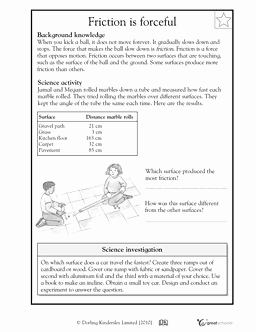 Friction and Gravity Worksheet Fresh 13 Best Of Friction Experiment Worksheet 5th