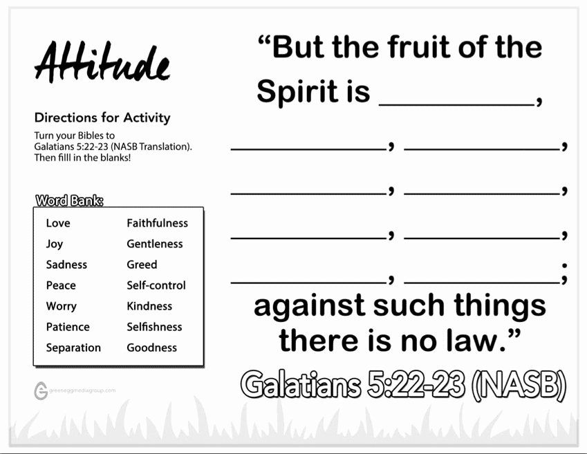Fruits Of the Spirit Worksheet Awesome Family Activity Fruit Of the Spirit Three Sixteen