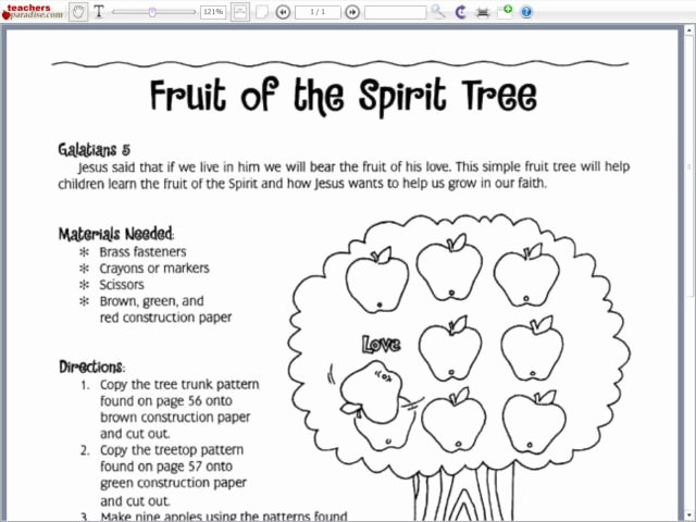 Fruits Of the Spirit Worksheet Beautiful Fruit Of the Spirit Tree Lesson Plan for 1st 3rd Grade
