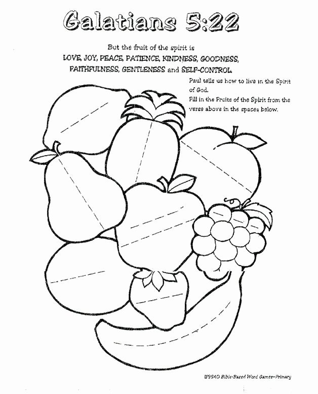 Fruits Of the Spirit Worksheet Luxury Fruit Of the Spirit Worksheet