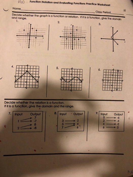 50 Function Notation Worksheet Answers