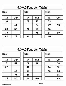 Function Tables Worksheet Pdf Fresh Function Tables In and Out Boxes Ccss Aligned by