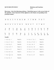 Functions and Relations Worksheet Fresh Relations and Functions Worksheet for 9th Grade