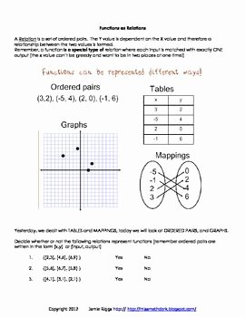 Functions and Relations Worksheet New 4 Pages Of Interactive Notes and Practice On Functions