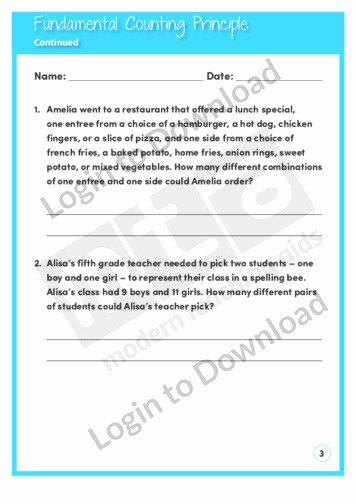 Fundamental Counting Principle Worksheet Luxury New 389 Counting Collections Worksheet
