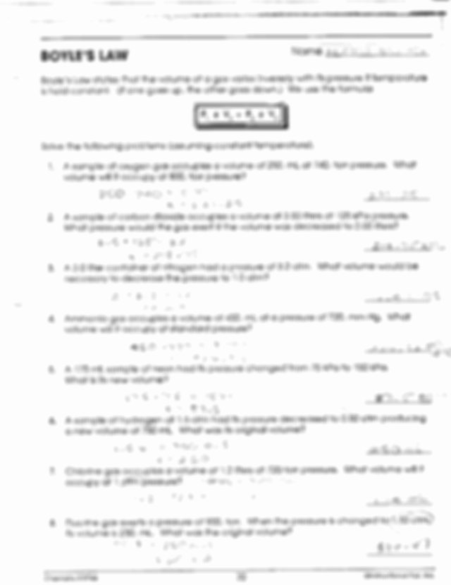 Gas Variables Worksheet Answers Awesome 25 Best Chemistry Gas Laws Worksheet Answers