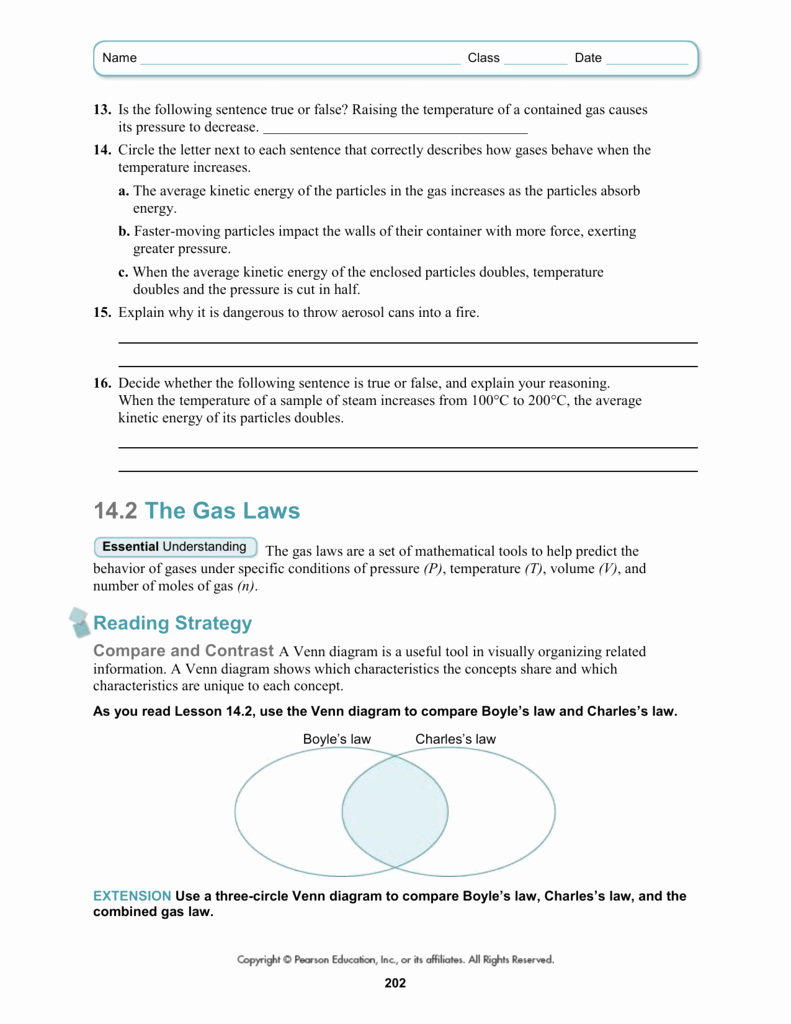 Gas Variables Worksheet Answers Awesome Mixed Gas Laws Worksheet Answers