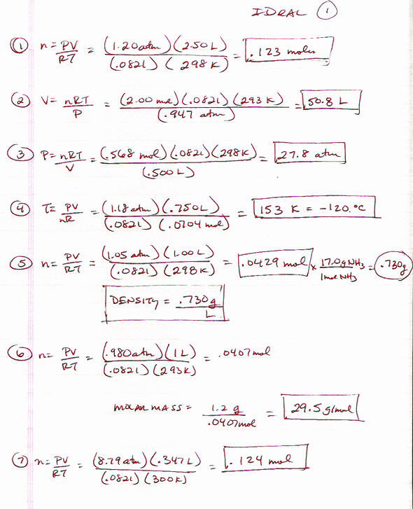 Gas Variables Worksheet Answers Best Of Gen Chem Page