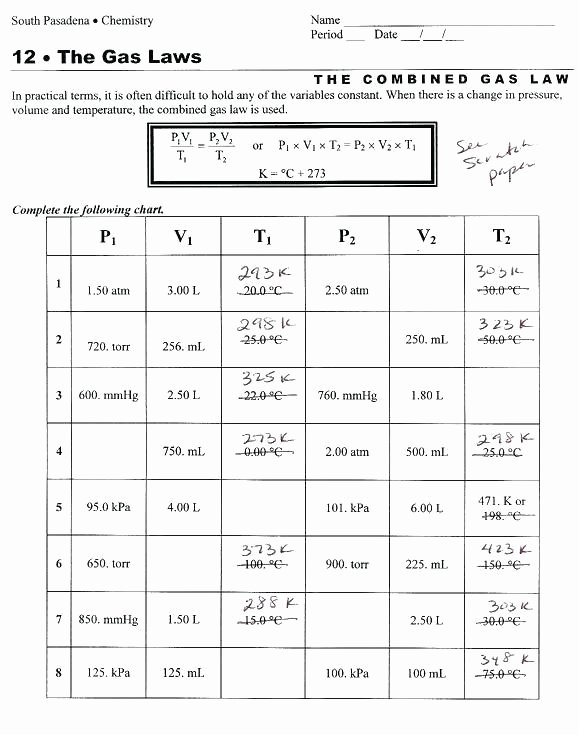 Gas Variables Worksheet Answers Fresh 25 Best Chemistry Gas Laws Worksheet Answers