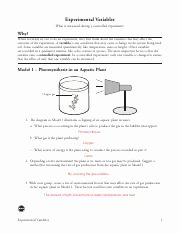 Gas Variables Worksheet Answers Fresh 3 Experimental Variables S Experimental Variables What