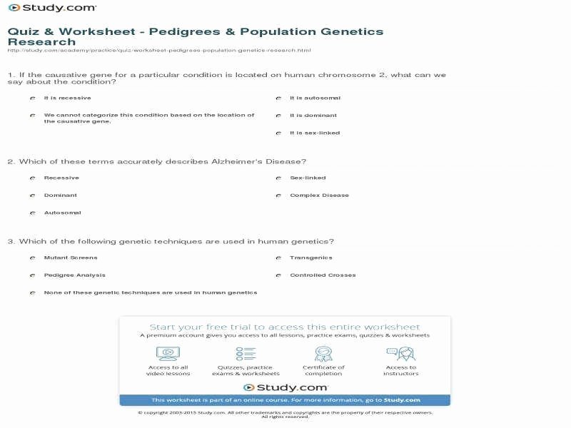 Genetics Pedigree Worksheet Answers Fresh Genetics Pedigree Worksheet